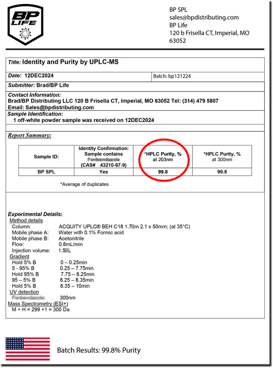 50g Fenbendazole Powder -  225 doses